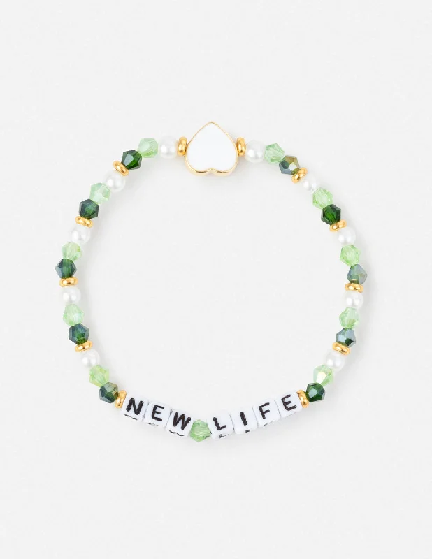 women's bracelets with custom design -New Life Letter Bracelet