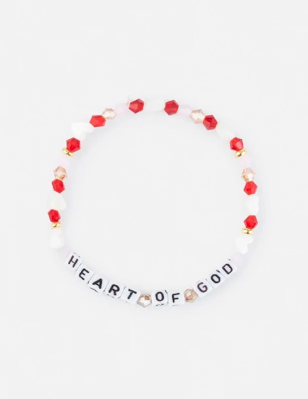 women's bracelets with custom color -Heart of God Letter Bracelet