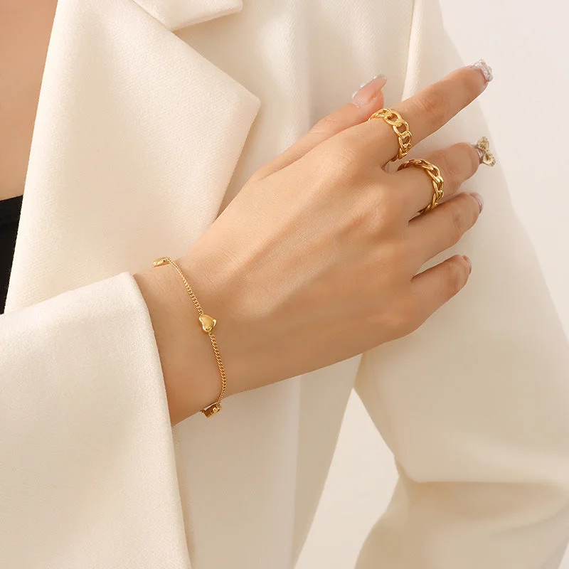 E317-Gold Bracelet-15 + 5cm