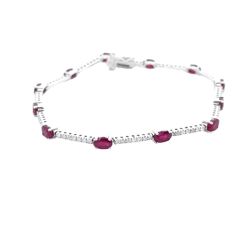 women's bracelets with floral charm -Rubies Bracelet