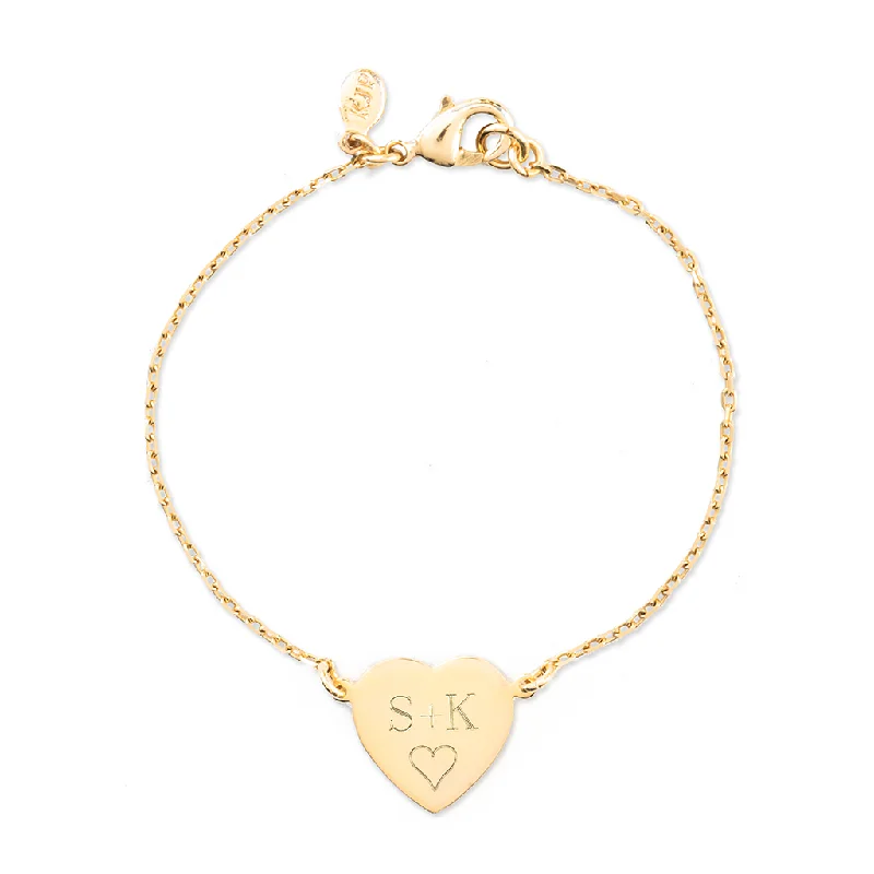 women's bracelets with bangles -Sweetheart Monogram Bracelet