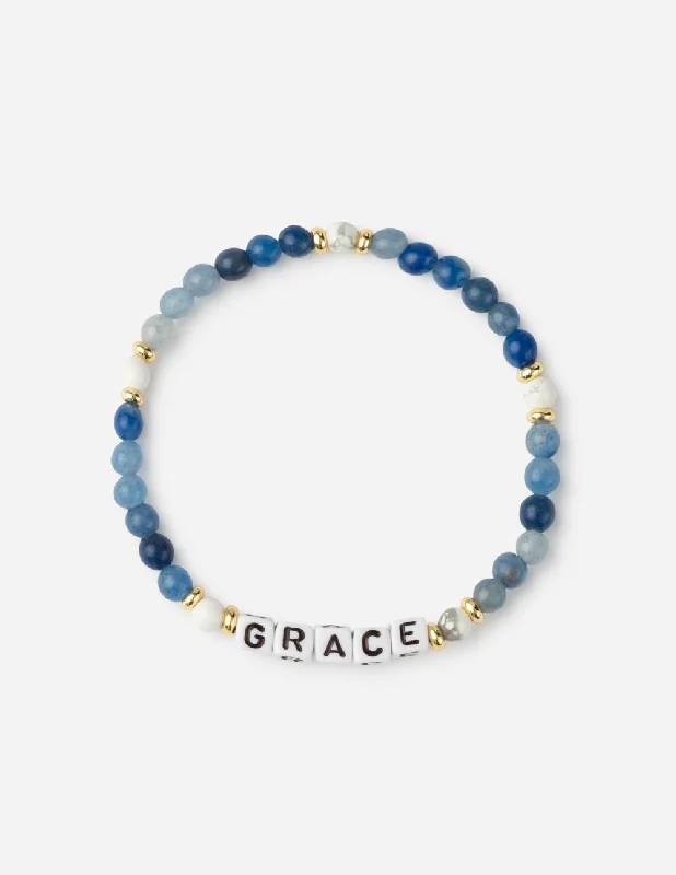 women's bracelets with stacked rings -Grace Letter Bracelet