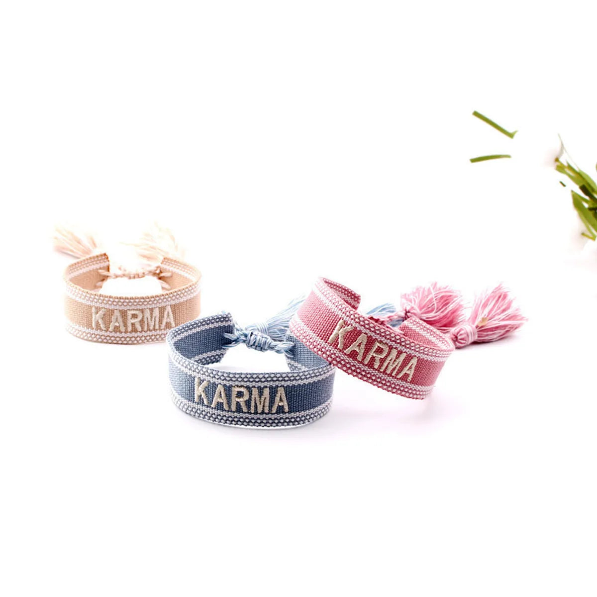 women's bracelets with geometric design -Ethnic Style Letter Polyester Embroidery Unisex Bracelets 1 Piece