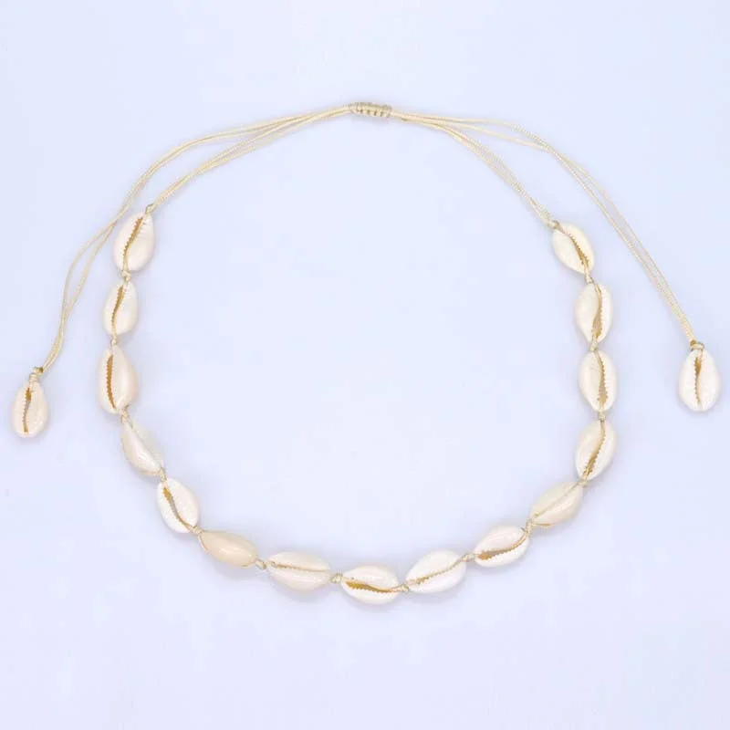 3 Necklace Beige Thread