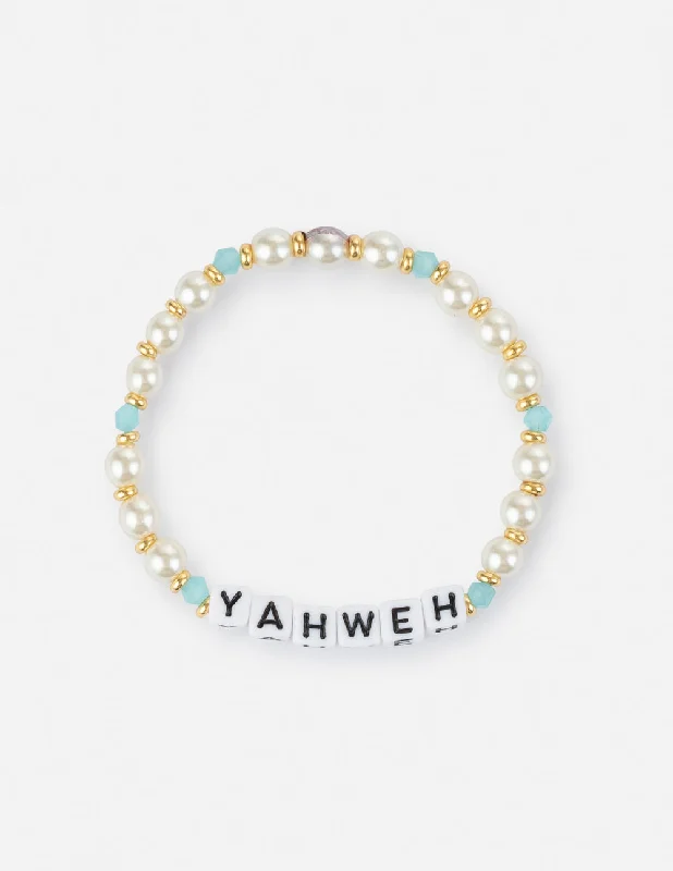 women's bracelets with sparkling diamonds -Yahweh Letter Bracelet