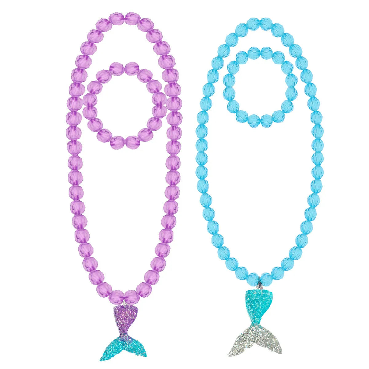 women's bracelets with delicate detailing -Simple Style Ocean Glass Wholesale Bracelets Necklace