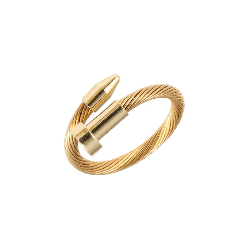 Gold Nail Bright Steel Wire Ring