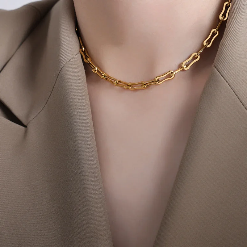 Gold Necklace-36 5cm