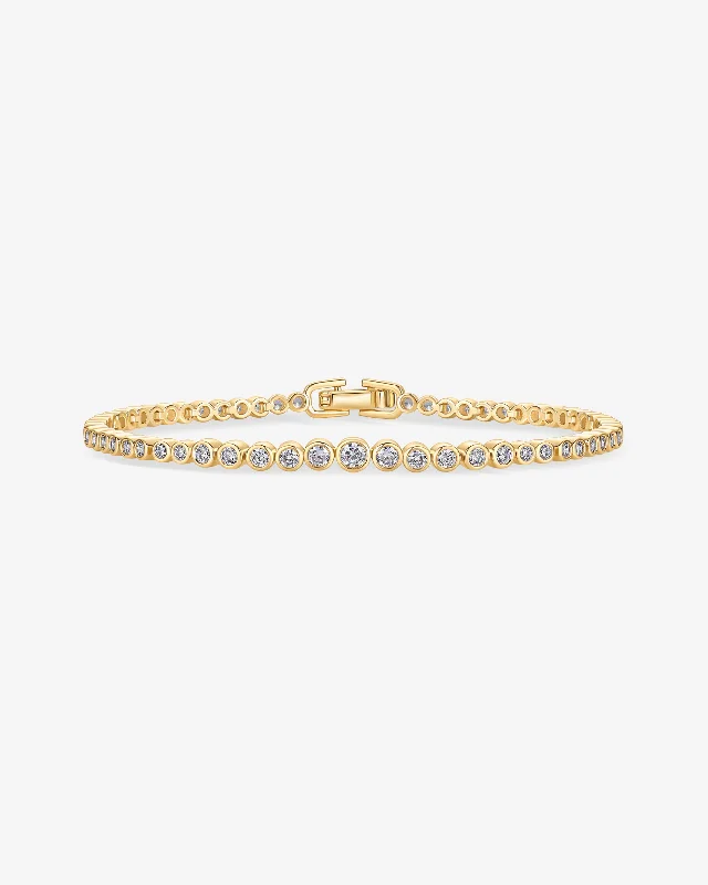 women's bracelets with charm -Round-Shaped Tennis Bracelet