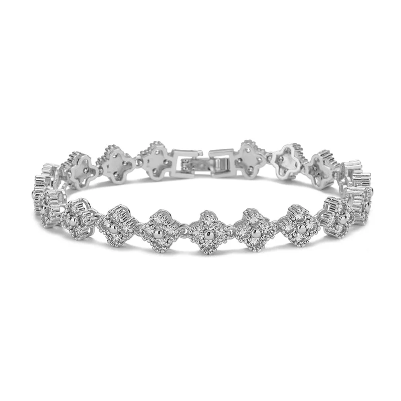 White Gold Color White Diamond Bracelet 1