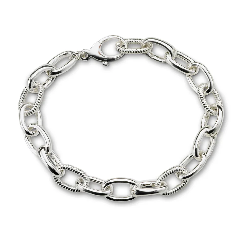 women's bracelets with stacked rings -Charm Bracelet, Braided Links