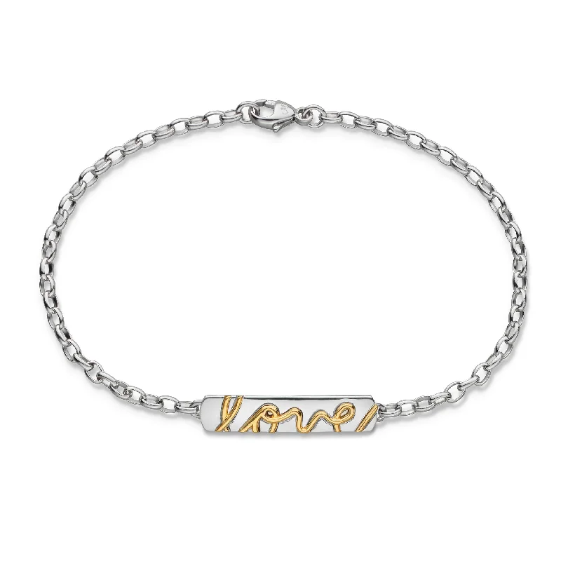 women's bracelets with cuff style bracelet -"Love" Poesy Bracelet