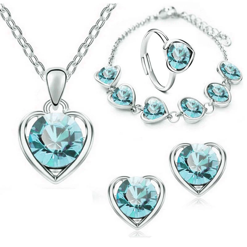 Four-Piece Set (Silver Sea Blue)