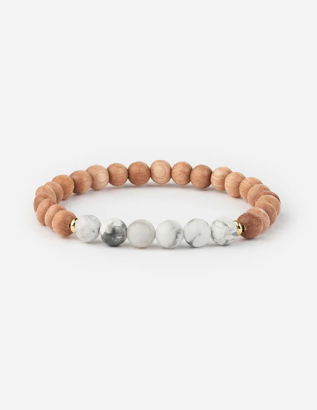 women's bracelets with polished finish -Howlite Stacker Bracelet