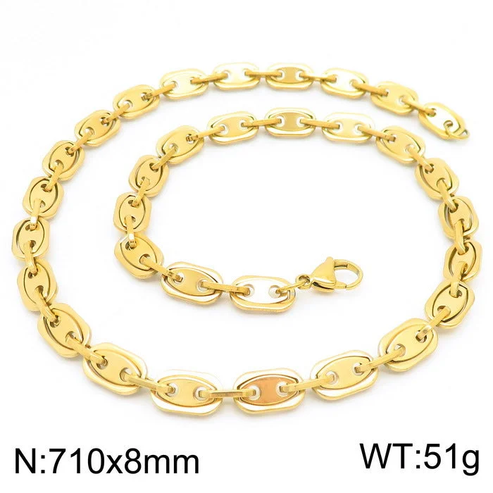 B Gold Necklace 71cm