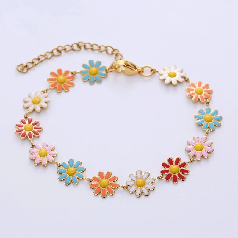 Colorful Flower Bracelet