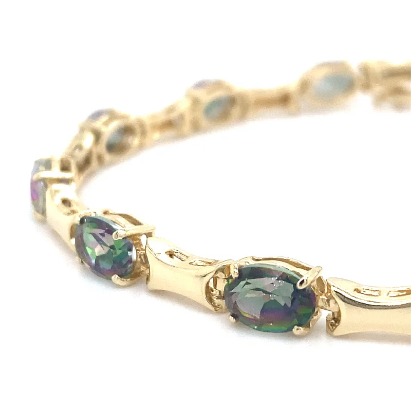 women's bracelets with engraved -Estate Mystic Topaz Bracelet