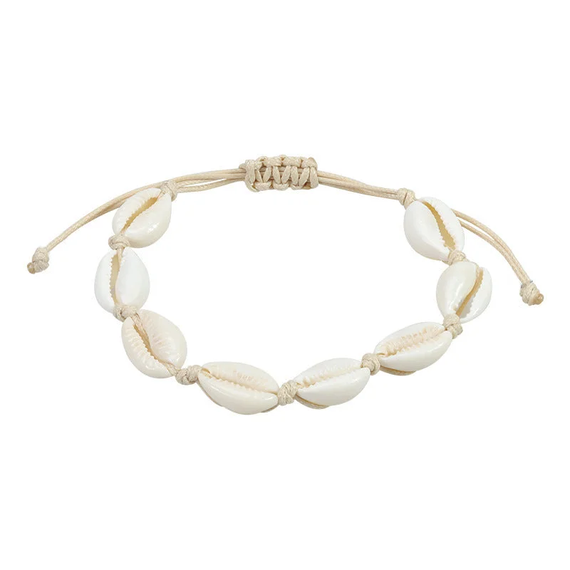 7 Anklet Beige Thread