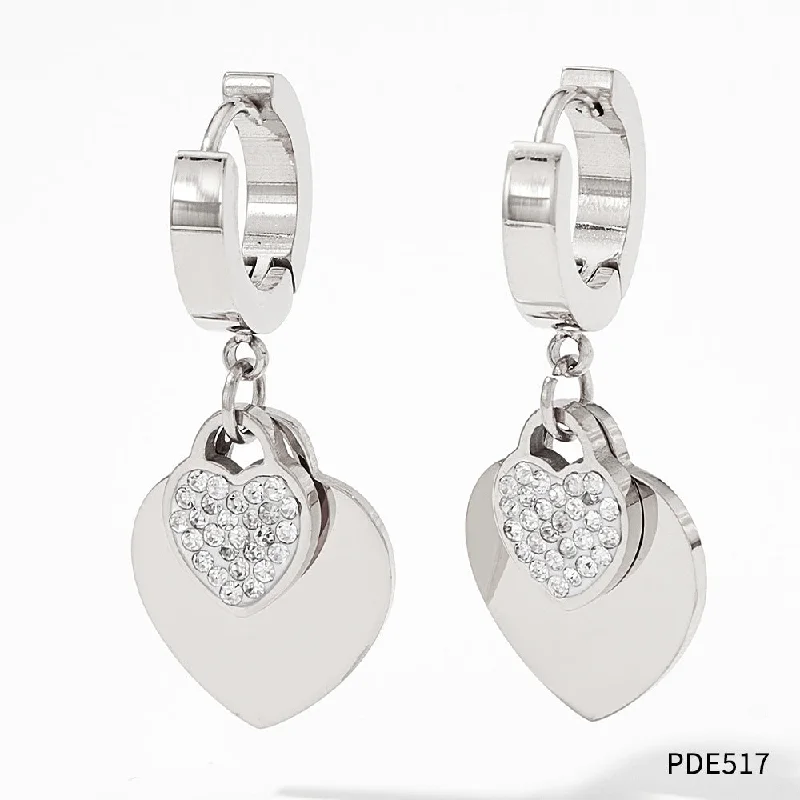 Pde517 White Gold Earrings